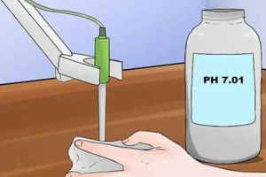 خشک کردن الکترود پس از اندازه گیری PH مربوط به بافر خنثی